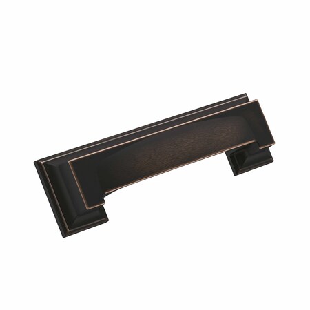 Amerock Appoint 3 in & 3-3/4 in 76mm & 96 mm Center-to-Center Oil Rubbed Bronze Cabinet Cup Pull BP36762ORB