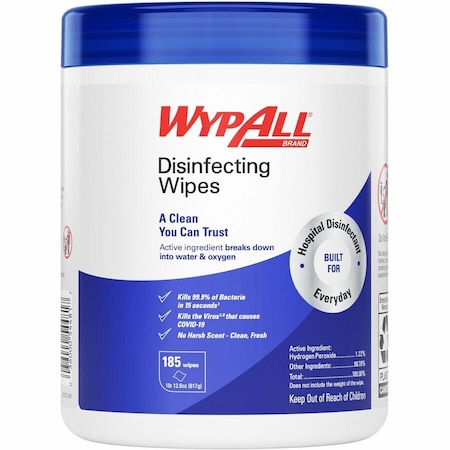 Wypall Disinfecting Wipes, 185 ct, Canister, PK3 54481