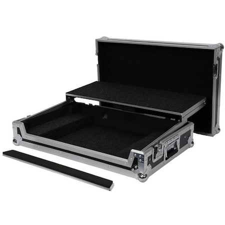 Deejay Led Fly Drive Case For Pioneer DJ DDJ-1000 Controller w/sliding laptop shelf w/Wheels BLACK Color TBHDDJ1000LT