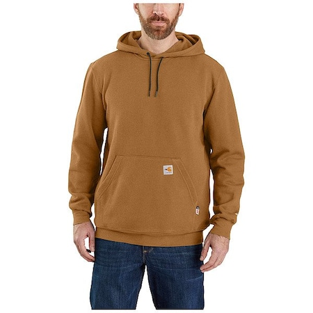 Carhartt Men's Flame-Resistant Hooded Sweatshirt, 25 cal/sq cm, L, Aramid 104983-BRNLTLL