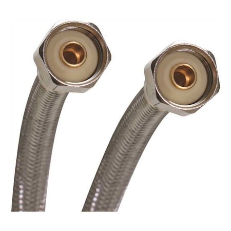 Fluidmaster Water Supply Connector, 1/2 in, FIP, Polymer/Stainless Steel B4F16