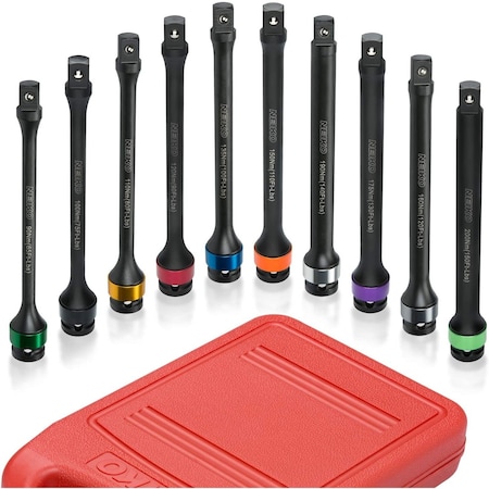 Neiko Torque Limiting Extension Bar, 10-Piece Set, 1/2'' Drive, 8'' Length, 65 to 150 Ft-Lbs 02459A