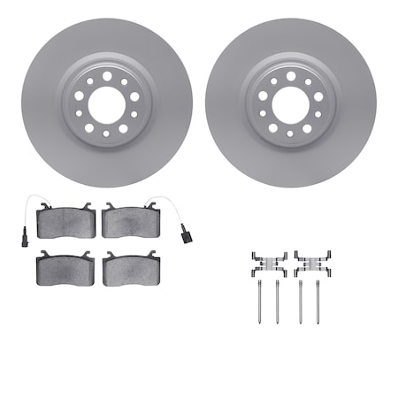 Dynamic Friction Co DFC GEOSPEC Coated Rotors with 5000 Brake Pads - Ceramic and Hardware 4512-16004
