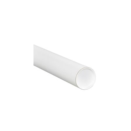 Bubblefast 3 x 42'' White Tubes with Caps, 24PK BFP3042W