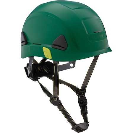 Fibre-Metal By Honeywell Type II Non-Vented, Industrial Climbing Helmet w/HDPE Shell, 8-Point Textile Suspension, Wheel Ratchet CSH10004