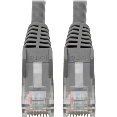 Eaton Tripp Lite Series Cat6 Gigabit Snagless Molded UTP Ethernet Cable RJ45 M/M, PoE, Gray, N201-06N-GY