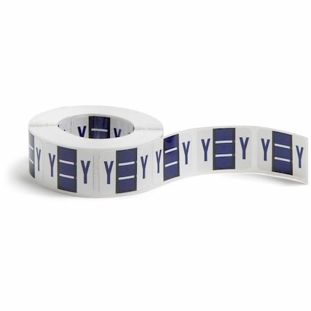 Smead A-Z COLOR-CODED END TAB FILING LABELS, Y, 1 X 1.25, WHITE, 500/ROLL 67095