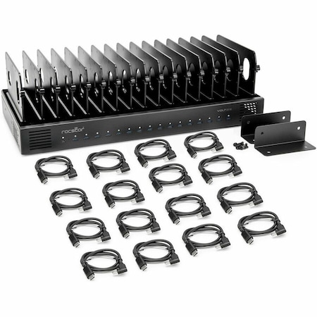 Rocstor VOLT DSC16 USB-C 16 PORT DESKTOP CHARGING STATION WITH DIVIDERS AND USB-C CHARGI VT0V002-01