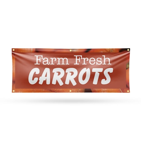 Signmission Farm Fresh Carrots, 24 Inch x 72 Inch, Vinyl Banner B-72-30585