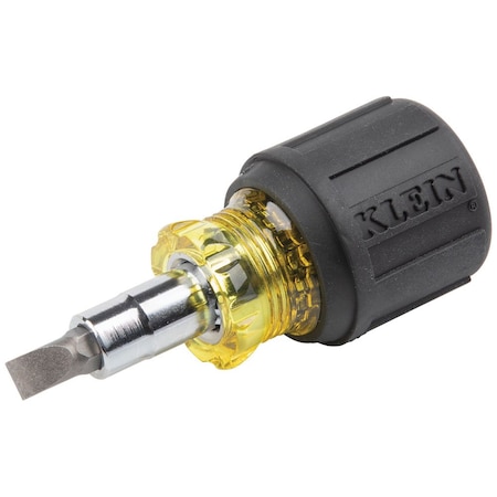 Klein Tools Multi-Bit Screwdriver / Nut Driver, 6-in-1, Stubby, Ph, Sl Bits 32561
