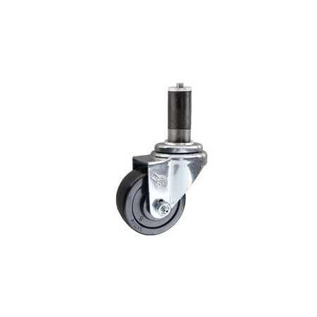 Service Caster 3'' SS Hard Rubber Wheel Swivel 1-1/8'' Expanding Stem Caster SCC-SSEX20S314-HRS-118