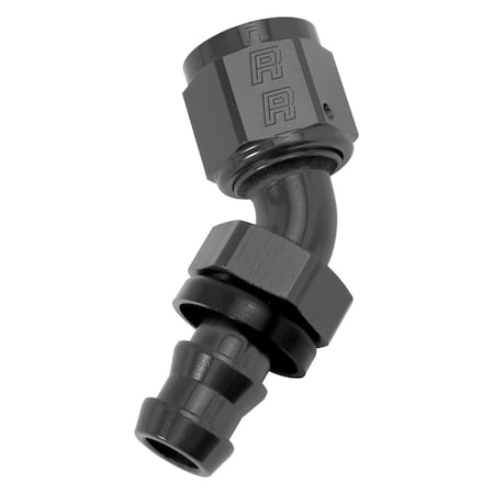Russell 8 AN Twist-Lok 45 deg Hose End, Black 624093