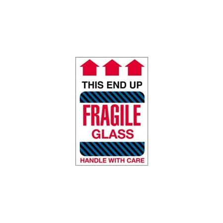 Bubblefast 4 x 6'' - ''Fragile Glass - This End Up'' Labels BFDL1980