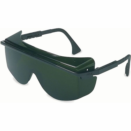 Uvex Astrospec OTG 3001, Welding Safety Glasses, Anti-Scratch, Shade 5.0 Lens, Black Frame, Frameless S2509