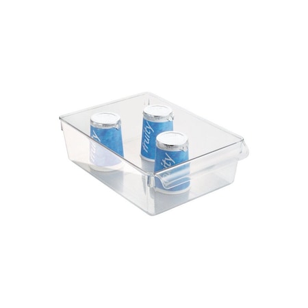 Idesign Storage Bin 3.5in H X 8in W X 11.5in D Stackable Clear 69630