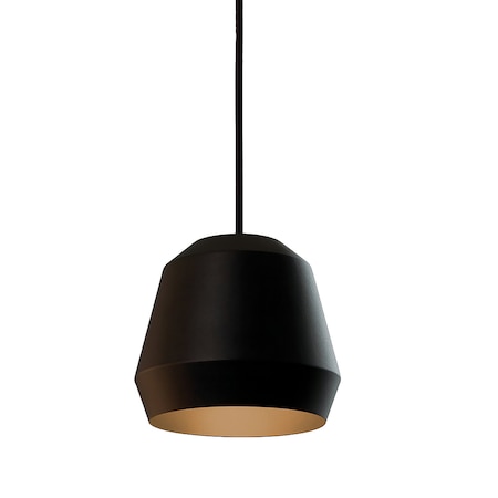 Afx Bronx Medium Base Pendant - 10in Dia. - Black BRXP10MBBKGD