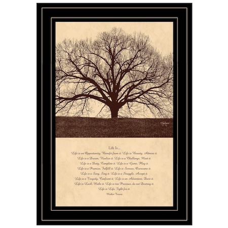 Homeroots Life Is 7 Black Framed Print Wall Art 406502