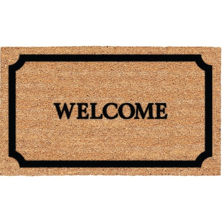 Americo Home Welcome 18'' x 30'' Coir/Vinyl Door Mat 77FLWBR830