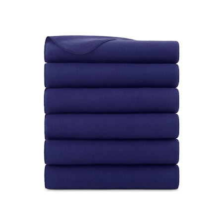 Arkwright Home Cozy Soft Polar Fleece Throw Blanket 50x60 Navy (6pk), 6PK P-FCPL-6PK-NV