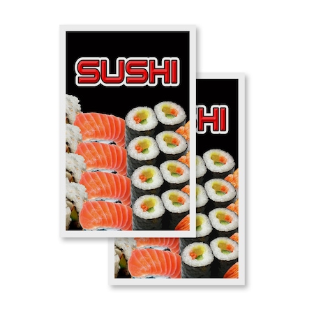 Signmission Sushi, Vinyl Decals Only 24 Inch x 36 Inch, Vinyl Decal, 2PK DSB-2436-2PACK-Sushi