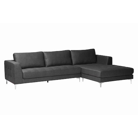 Baxton Studio Agnew Contemporary Light Beige Microfiber Right Facing Sectional Sofa 114-6161-6162