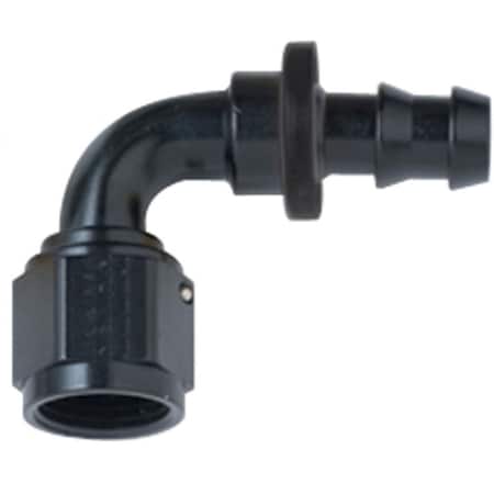 Geared2Golf 209004-BL 90 deg 8000 Series Push-Lock -04 AN Race Hose End, Black GE3642335