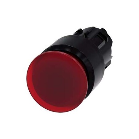 Siemens Illuminated mushroom pushbutton, 22 mm, round, plastic, red, 30 mm 3SU1001-1AA20-0AA0