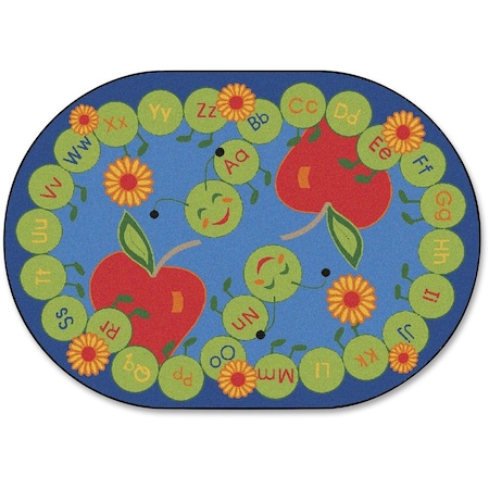 Carpets For Kids 2216 ABC Caterpillar 8.25 ft. x 11.67 ft. Oval Rug 2216
