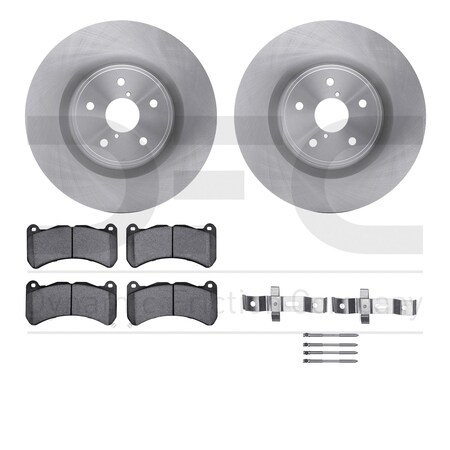 Dynamic Friction Co DFC Brake Rotor with 5000 Brake Pads and Hardware Kit 6512-13220