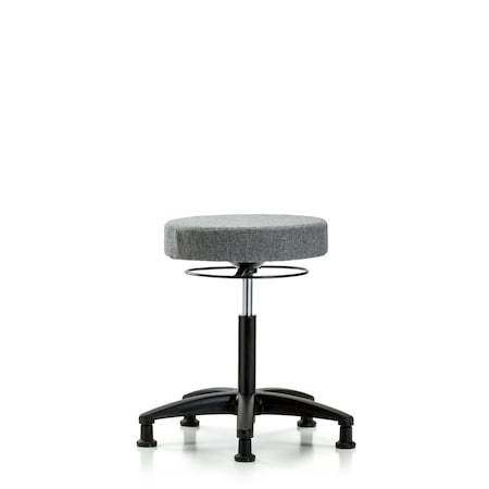 Blue Ridge Ergonomics Bench Stool, Med, Fabric, Glides, Gry BR-FMBSO-RG-NF-RG-F44