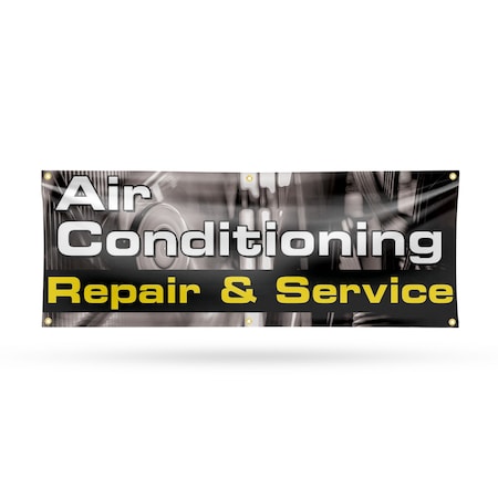 Signmission AC Repair & Service, 24 Inch x 72 Inch, Vinyl Banner B-72-30452