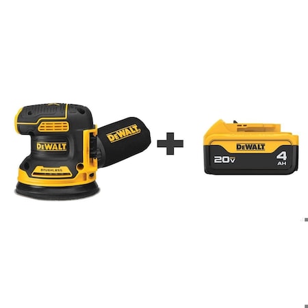 Dewalt Cordless Sander, 20.0V, 5" Size, Battery DCW210B/DCB204