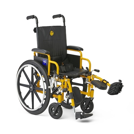 Medline Excel Pediatric Wheelchair with Vinyl Upholstery, Elevating Legrests, Telescoping Handles MDS806140PD