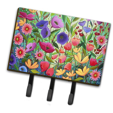 Carolines Treasures 6 x 2 x 9 in. Enchanted Garden Flowers Leash or Key Holder PPD3013TH68