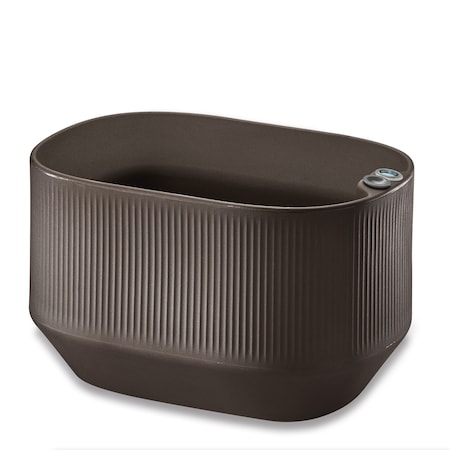 Crescent Garden TruDrop Modular Self-Watering Mini Trough Planter - Indoor/Outdoor - Bark, 20"x14"x12"H A613074