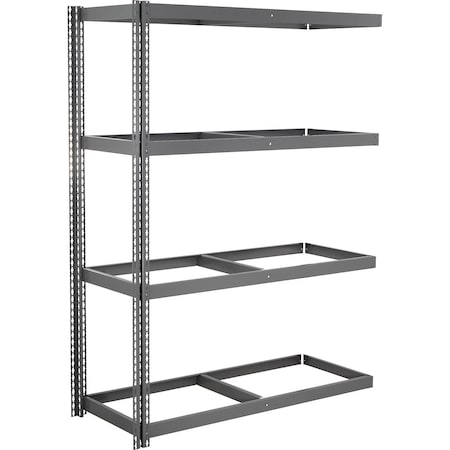 Global Industrial 4 Shelf, Heavy Duty Boltless Shelving, Add On, 60"W x 36"D x 72"H, No Deck B3164073