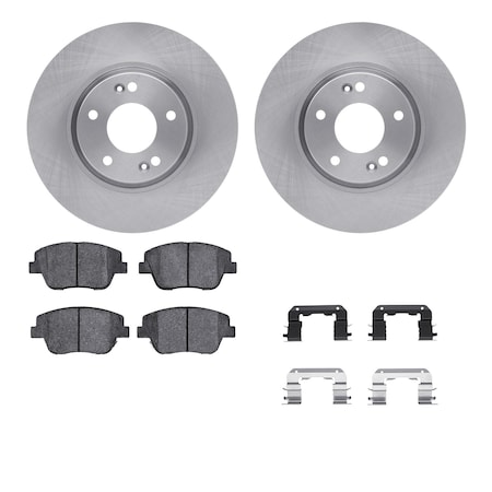 Dynamic Friction Co DFC Brake Rotor with 5000 Brake Pads and Hardware Kit 6512-03239