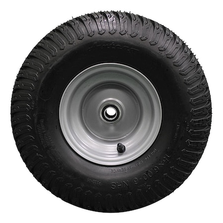 Antego Single 15x6.00-6 Tire Wheel Assy .75in Bearing Compatible With Husqvarna/Poulan and Honda A6451240500304156006