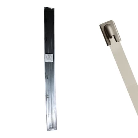 Cable Ties Unlimited Cable Tie, 60 in L, 150 lb Strength, 18.5 in Max Bundle Dia, 316 Stainless Steel, Silver, 100PK SSP60-LD