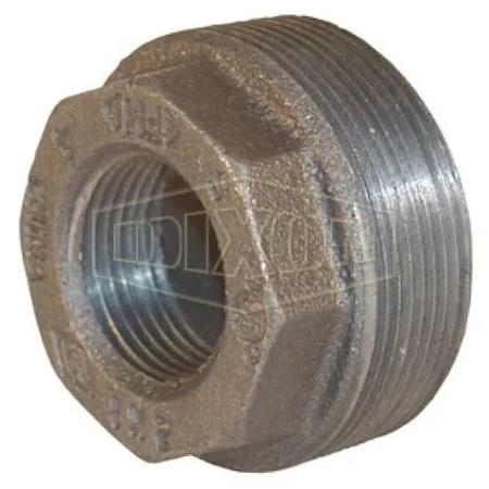 Dixon Reducer Hex Bushing, 2-1/2 x 4 in Nominal, MNPT x FNPT End Style, Iron HB4025