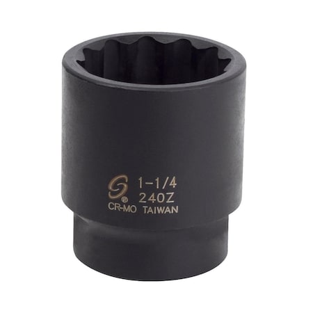 Sunex 1/2 in Drive 1-1/4 in 12-Point Impact Socket 240Z