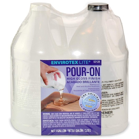Environmental Technology 1 Gal Environmental Technology 2128 Clear Envirotex Lite Pour-On High Gloss Finish 2032
