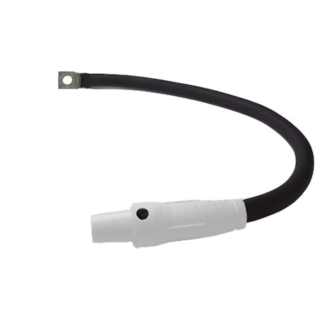 Power Assemblies Type W Pigtail 400A 4/0 AWG Series 16 Female Camlock to Lug 3 ft, White 40TW16003FLW