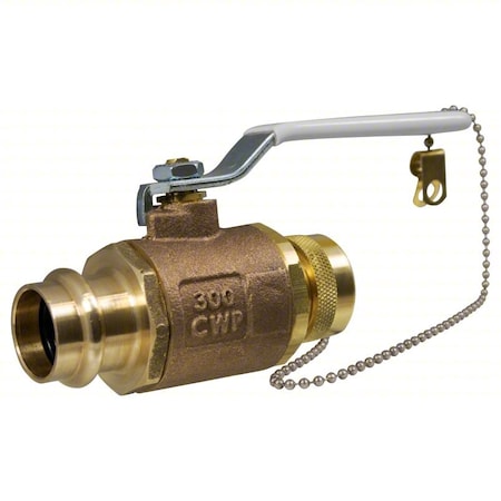 Apollo Valves Manual 2-Way Ball Valve, Press, Bronze 77WLF104HCA