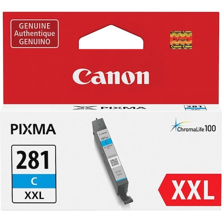 Canon CLI-281 XXL Original Inkjet Ink Cartridge, Cyan, Inkjet CLI281XXLCY