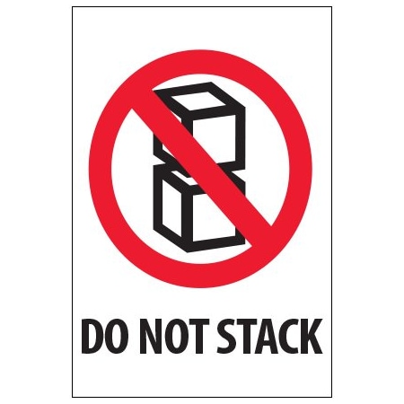 Bsc Preferred 4 x 6'' - ''Do Not Stack'' Labels, Style 2, 500PK IPM502