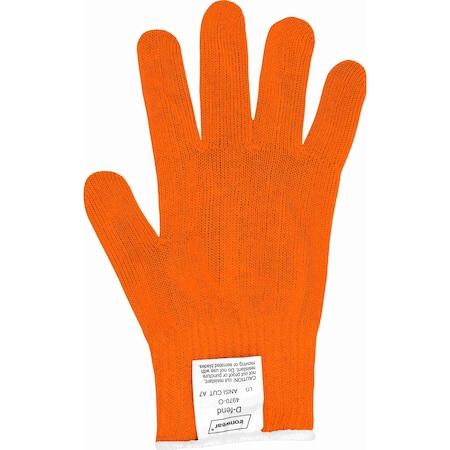 Ironwear 10 Gauge Seamless HPPE A7 Cut Resistant Knit Glove, Orange, 3X-Large 4970-O-3XL