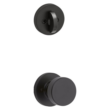 Kwikset Pismo Knob with Round Rose Interior Single Cylinder Handleset Trim for Both 800 and 687 Series 966PSKRDT-514.UNIV
