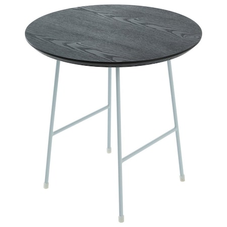 Leisuremod Round 19.7 in W, 19.3 in L, MDF/Stainless Steel, Black RSW-19BL