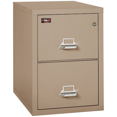 Fireking 2 Drawer, 2 Hr Fire & Impact Rated, Vertical, 32" depth Legal Taupe 2-2130-2TA